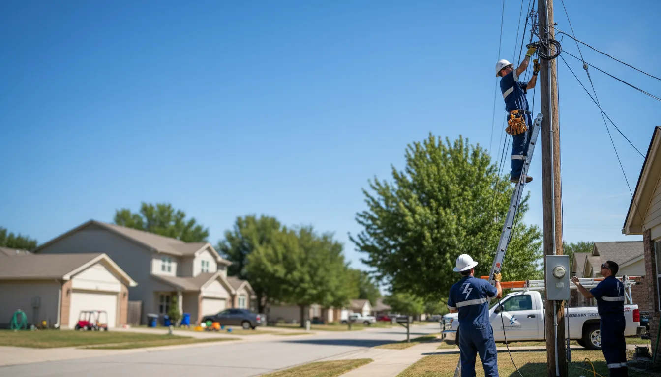Residential electrician providing installation services in Pandora, TX